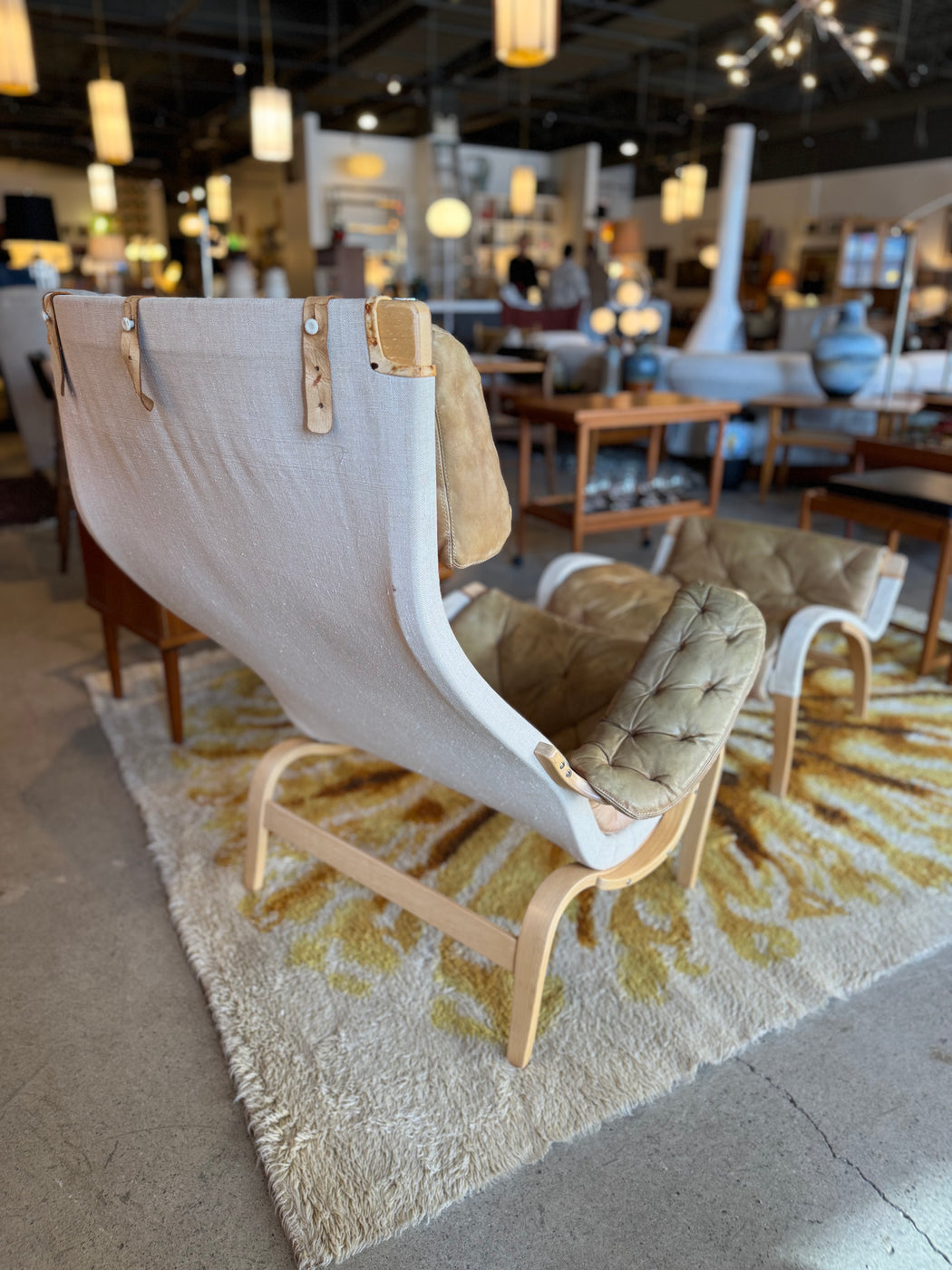 Bruno Mathsson Pernilla Chair + Ottoman