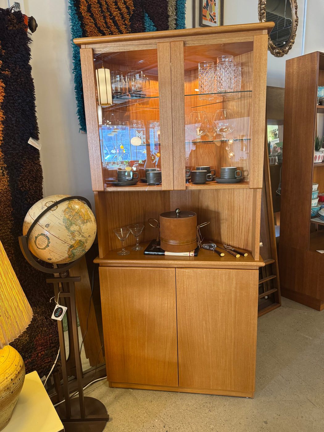 Teak Corner Cabinet