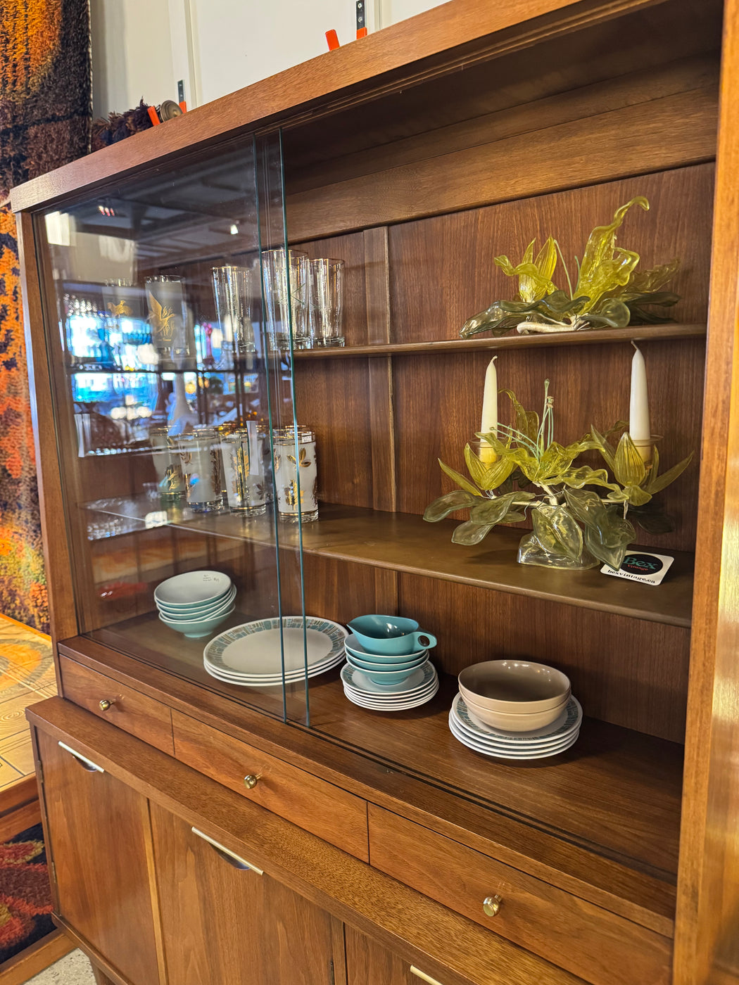 Vintage Walnut Hutch