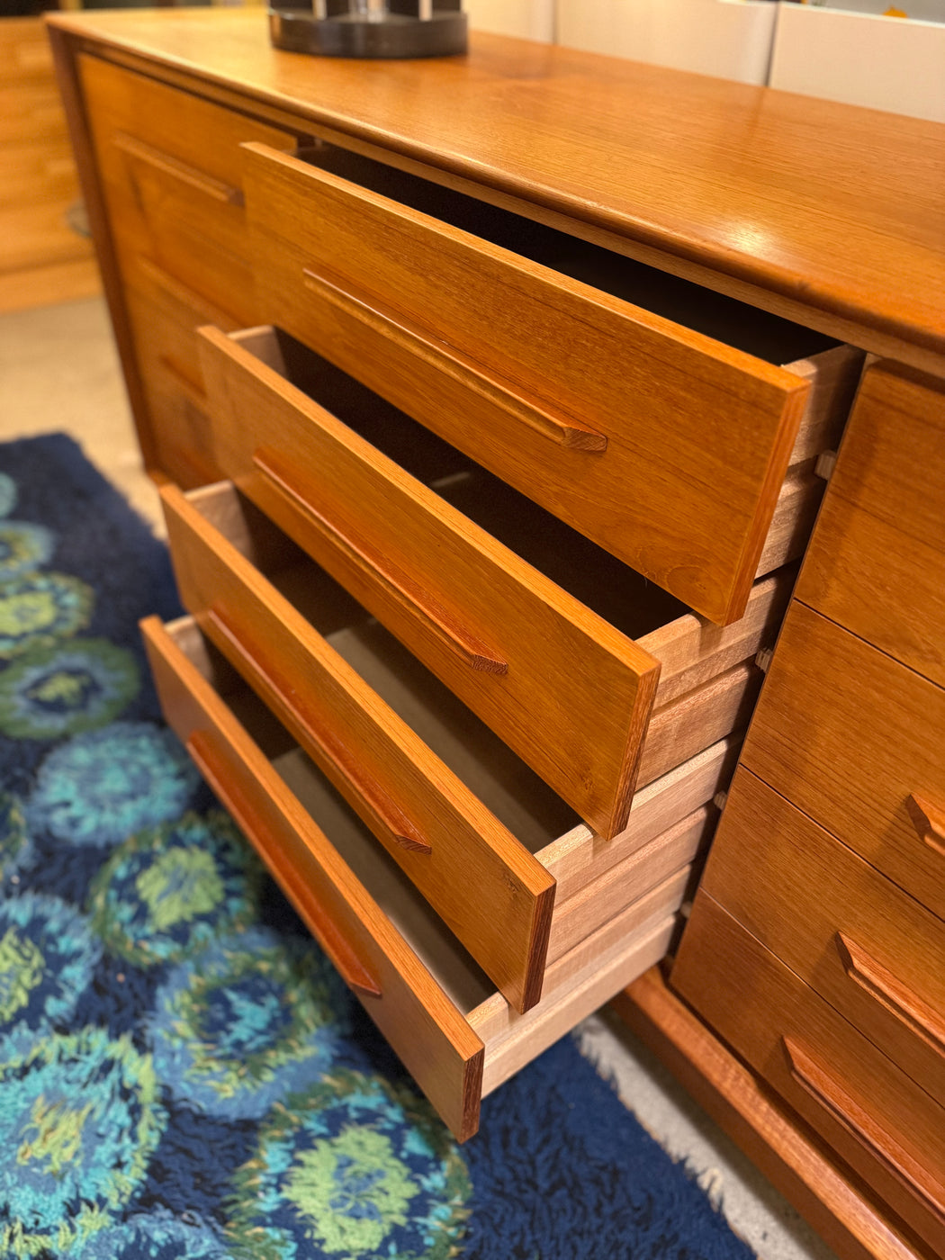 12 Drawer Teak Dresser