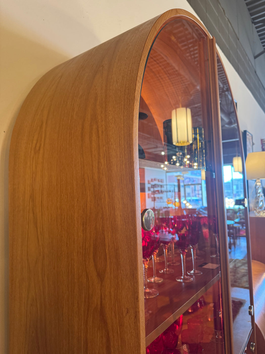 Teak Arched Cabinet