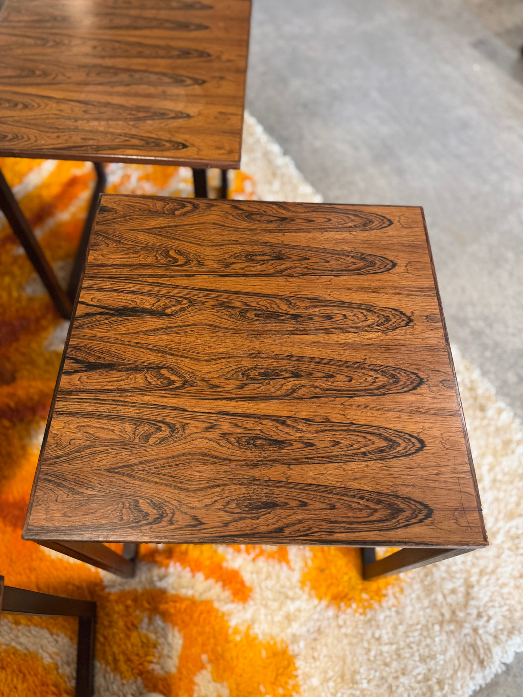 Kai Kristiansen Rosewood Nesting Cube Tables