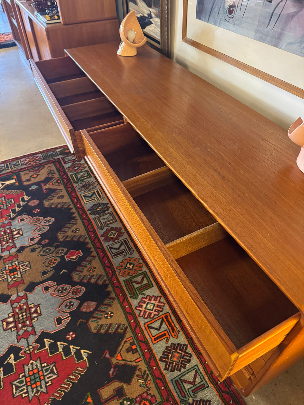 Danish Teak 8 Drawer Dresser
