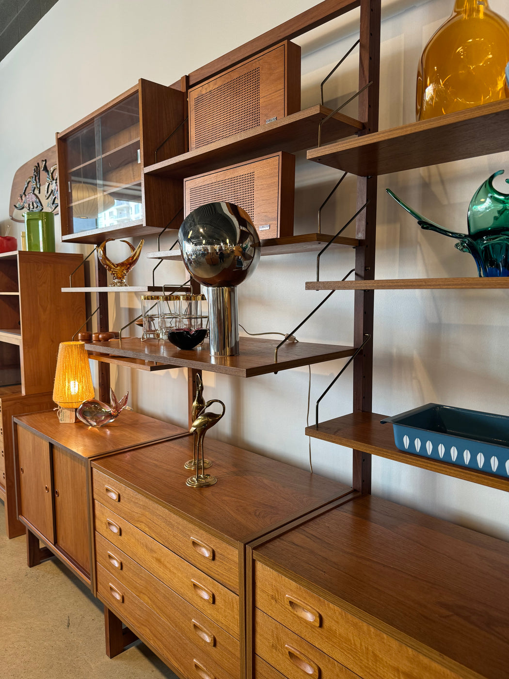 SOLD • PS Systems Teak Wall Unit