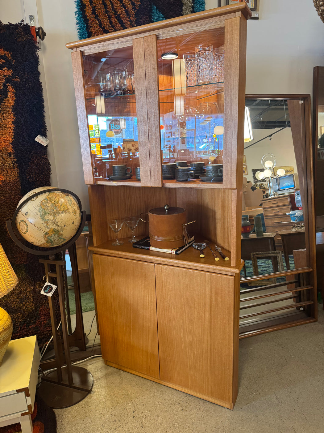 Teak Corner Cabinet