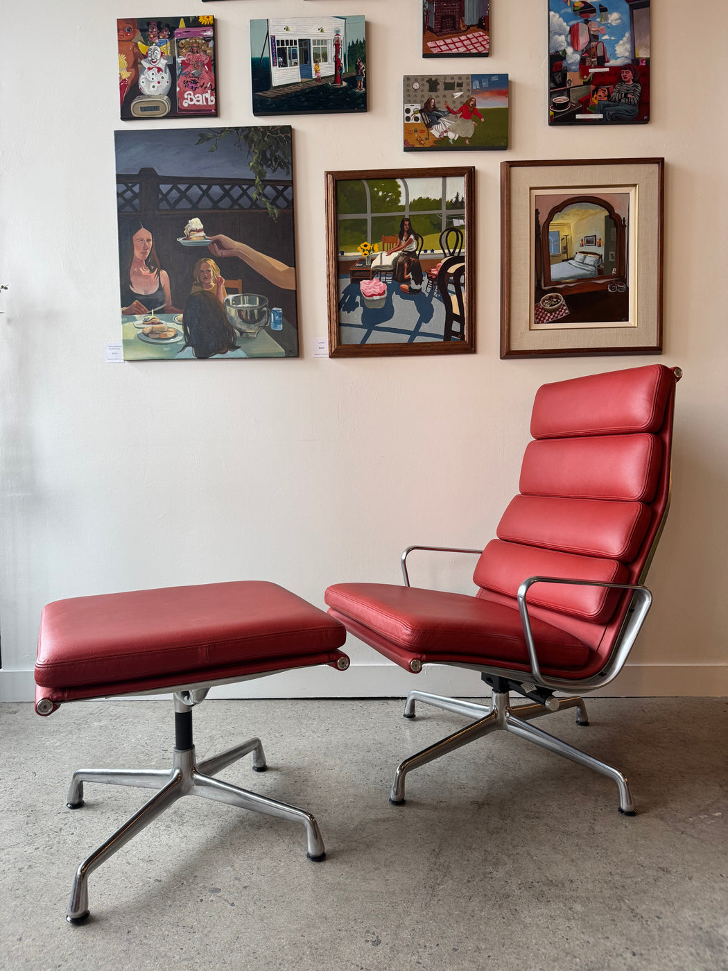 Eames Soft Pad Chair + Ottoman