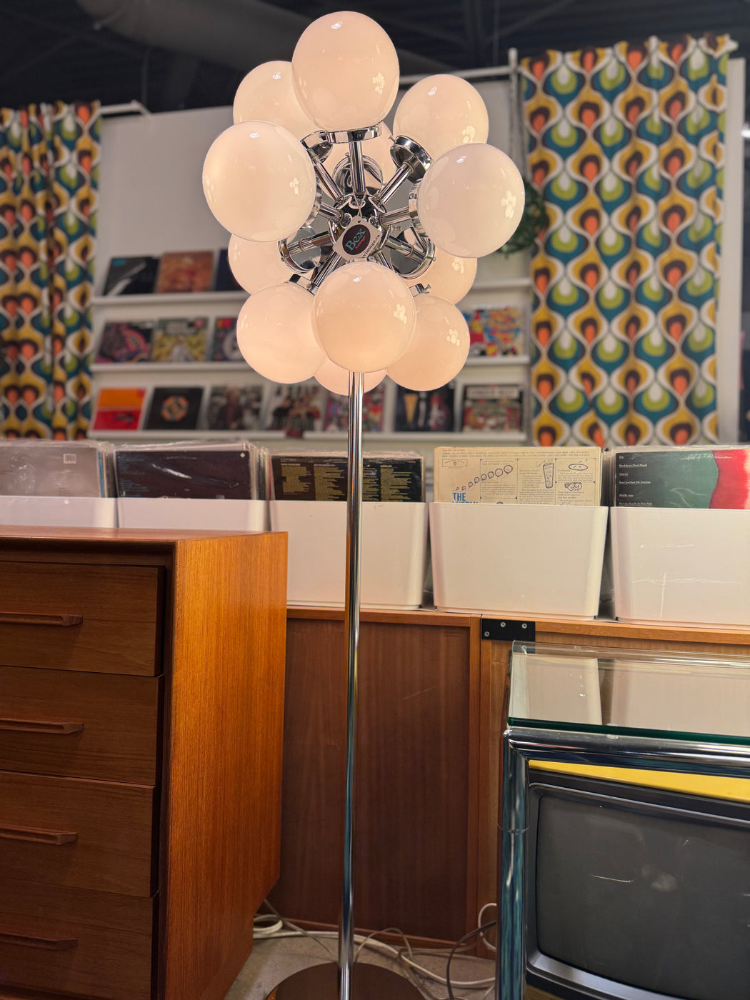 70s Chrome Sputnik Floor Lamp