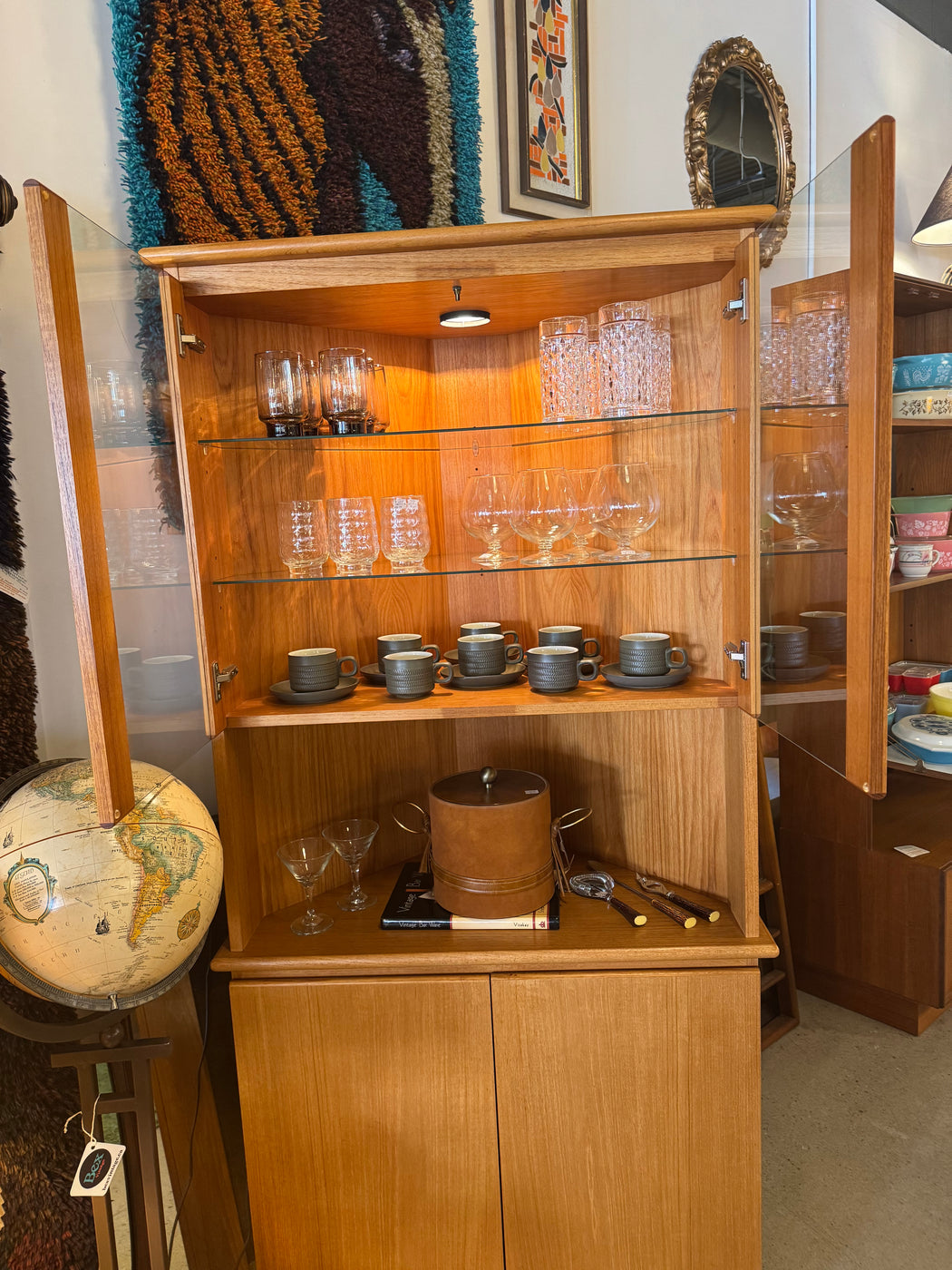 Teak Corner Cabinet