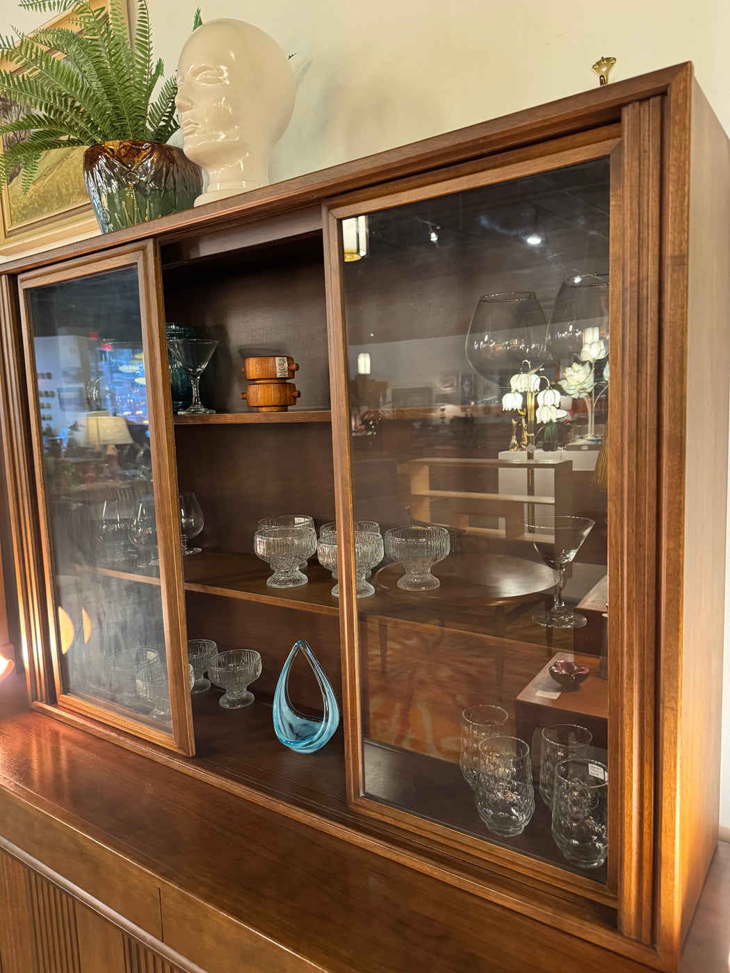 Honderich Walnut Buffet + Hutch