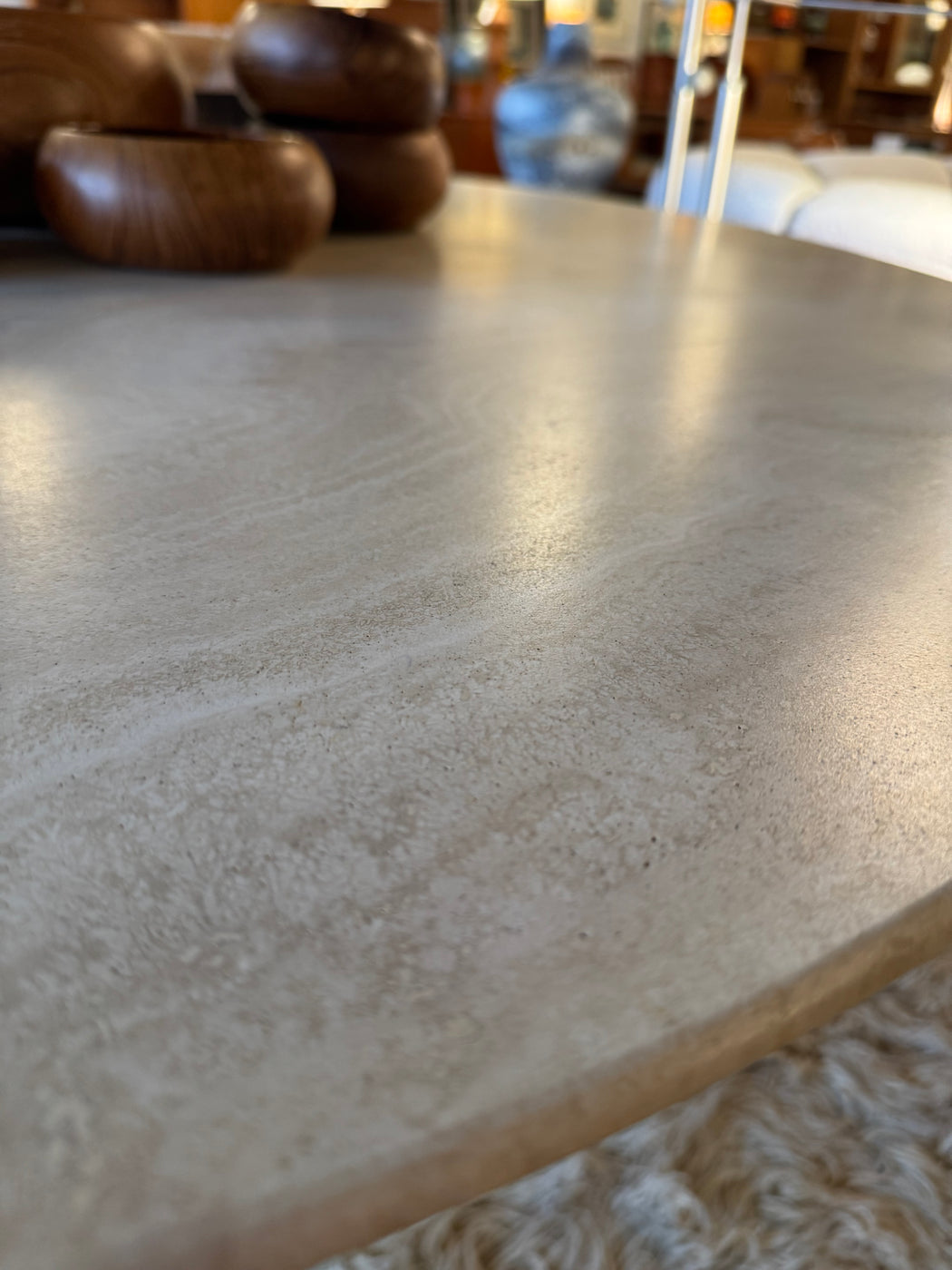 1990s Italian Travertine Table