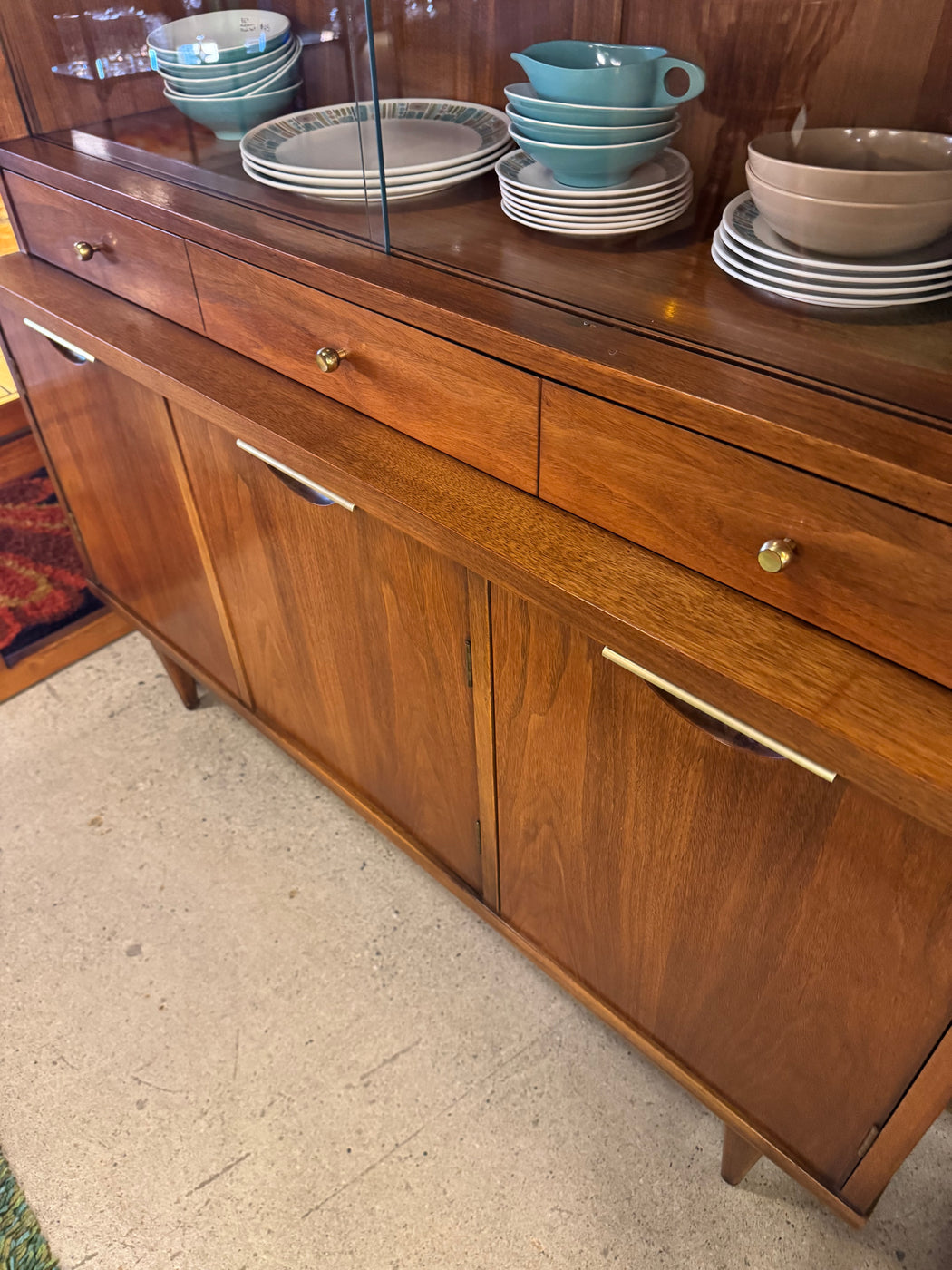 Vintage Walnut Hutch