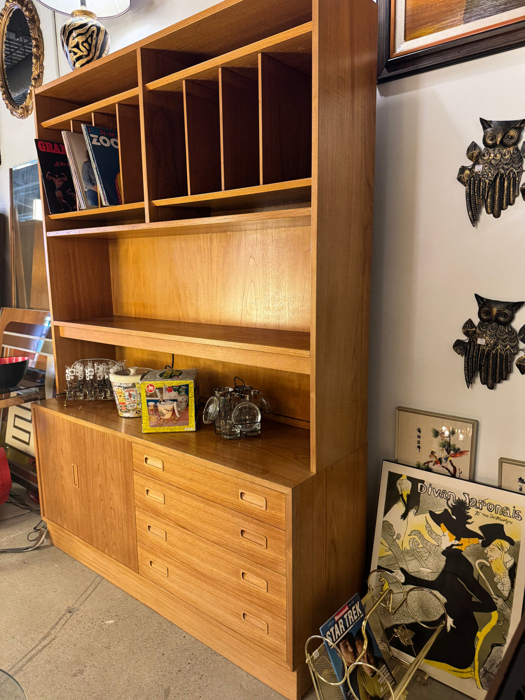 Teak Record Cabinet