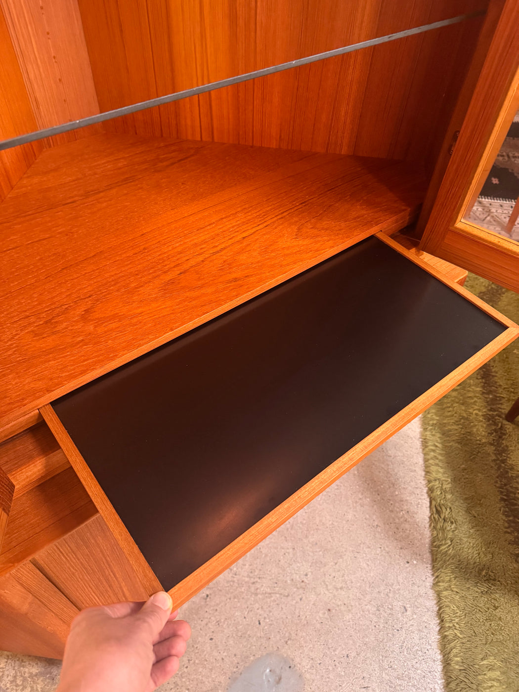 Danish Teak Corner Cabinet