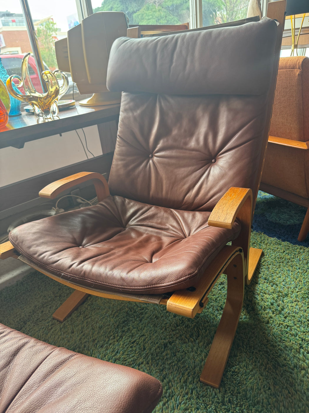 Vintage Westnofa Chair + Ottoman