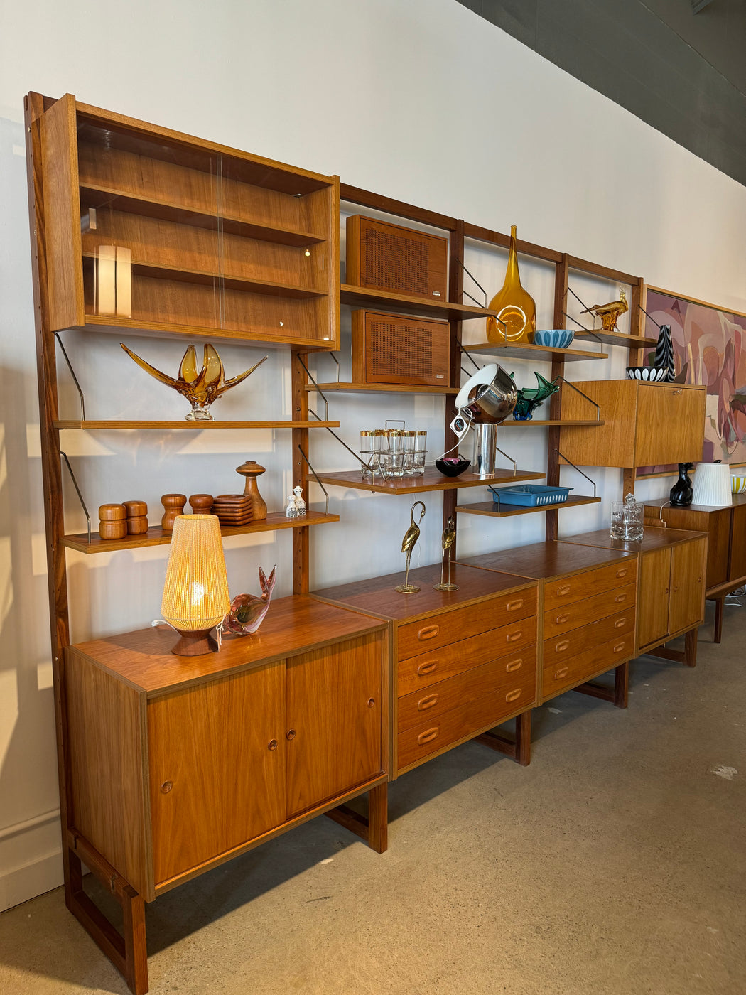SOLD • PS Systems Teak Wall Unit