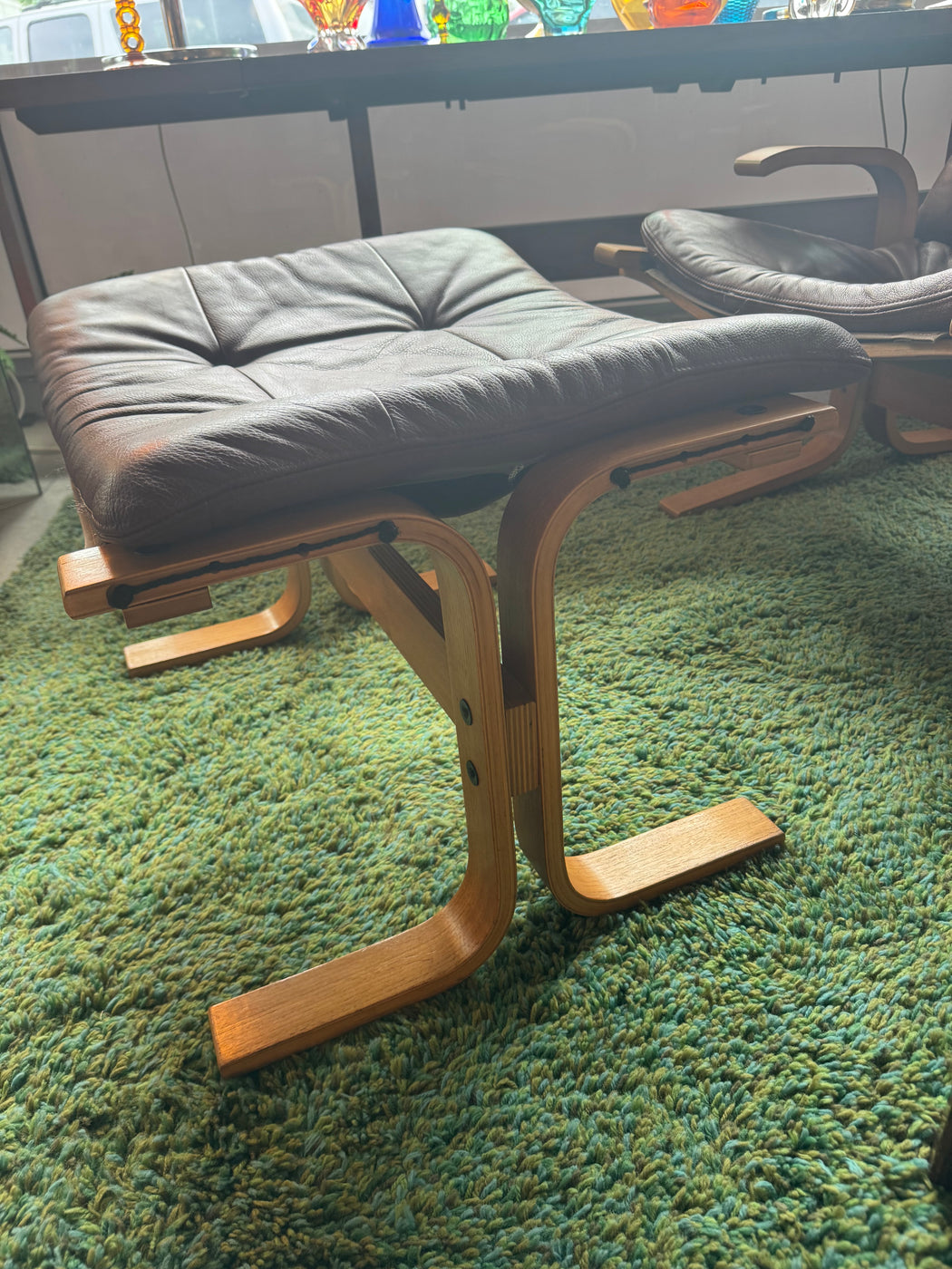 Vintage Westnofa Chair + Ottoman