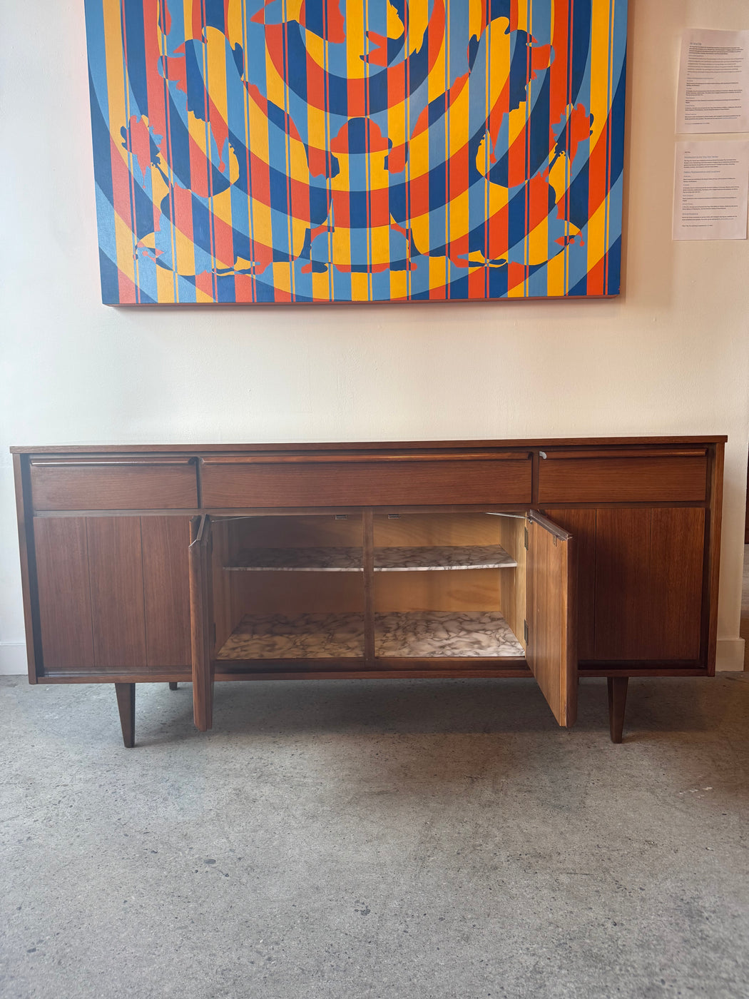 Vintage Walnut Credenza