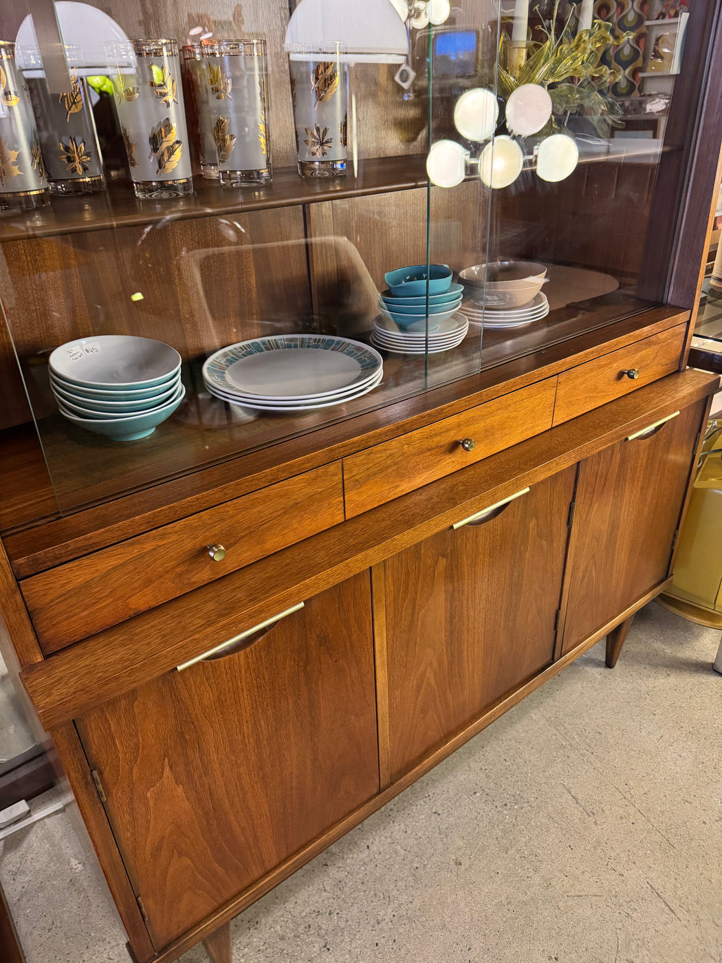 Vintage Walnut Hutch