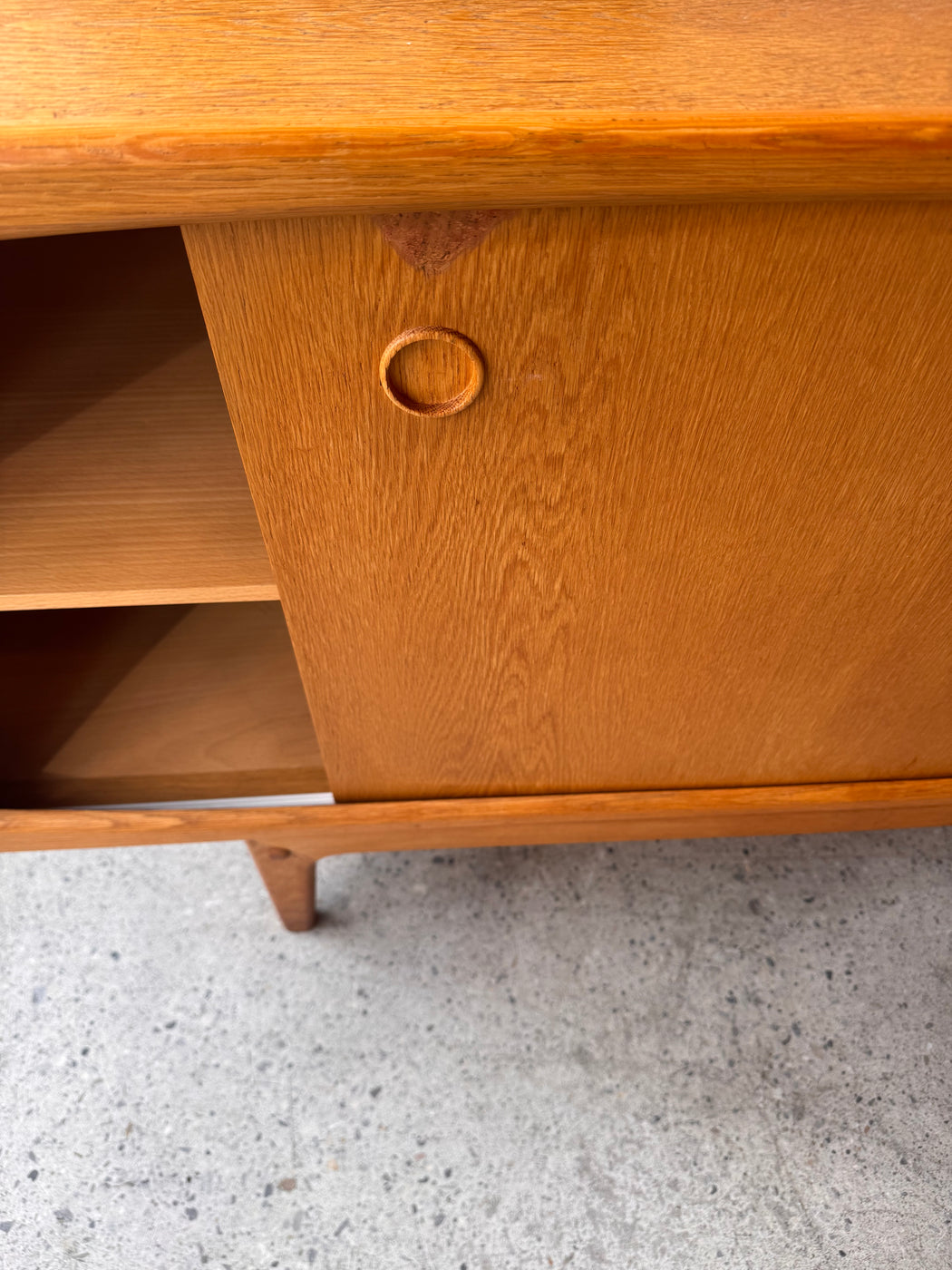 Danish Oak Atomic Credenza