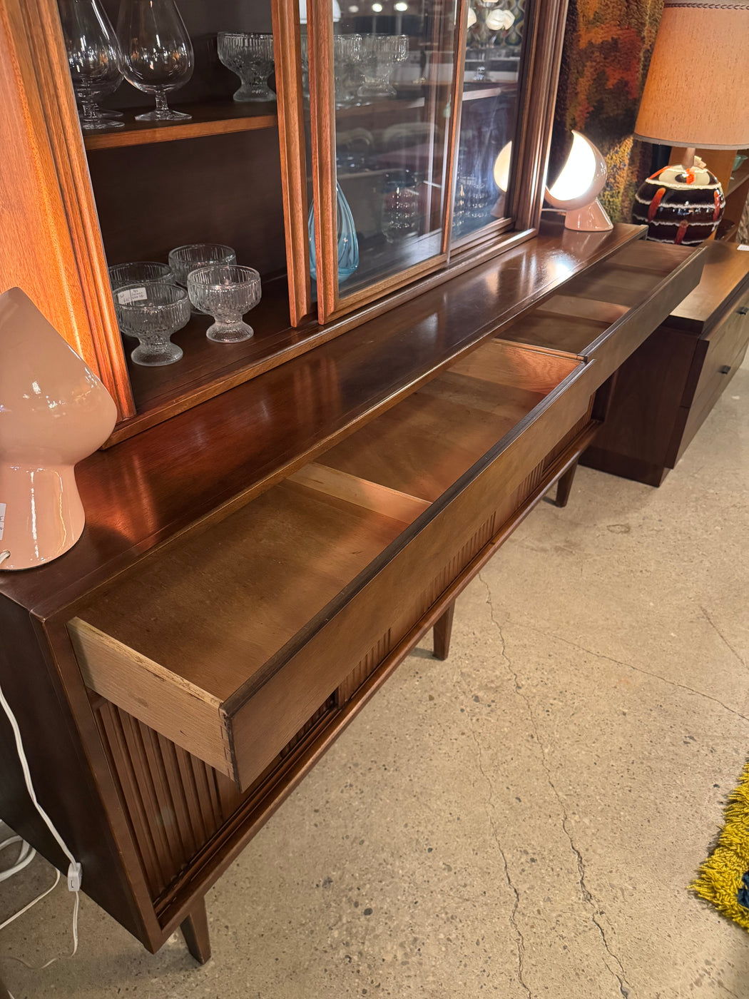 Honderich Walnut Buffet + Hutch