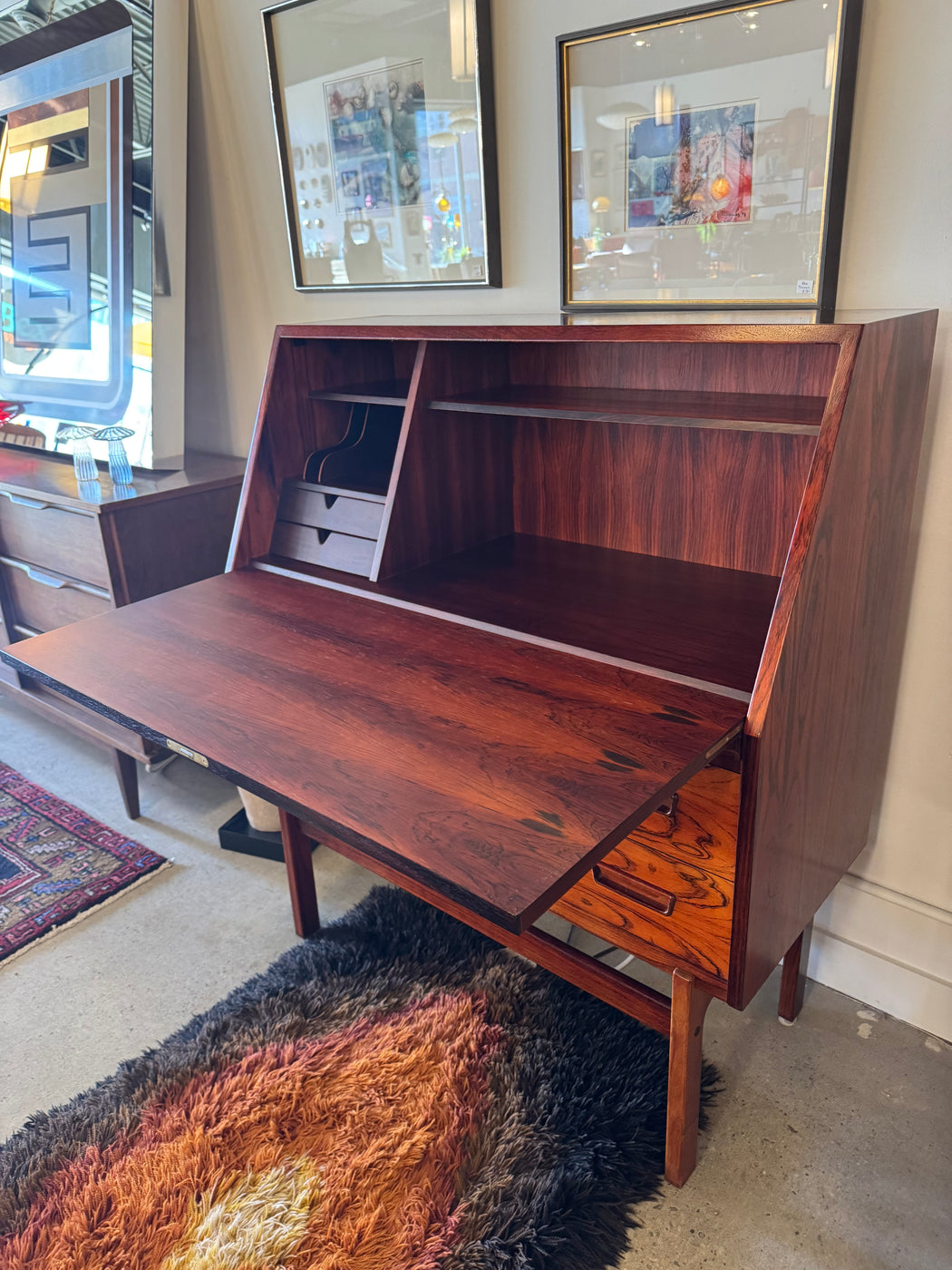 Danish Rosewood Desk by Arne Wahl Iversen