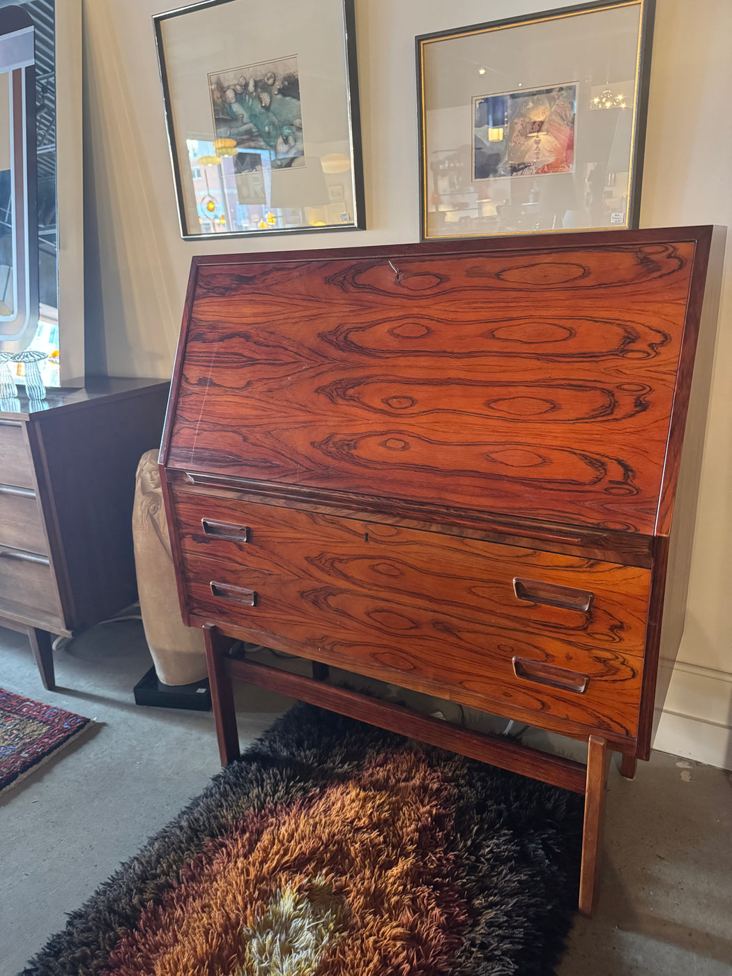 Danish Rosewood Desk by Arne Wahl Iversen