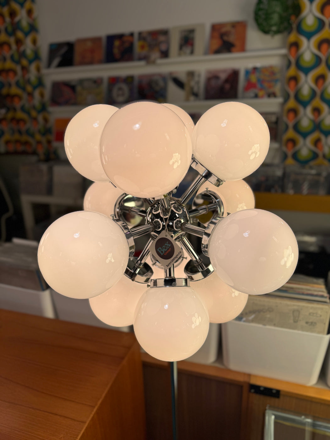 70s Chrome Sputnik Floor Lamp