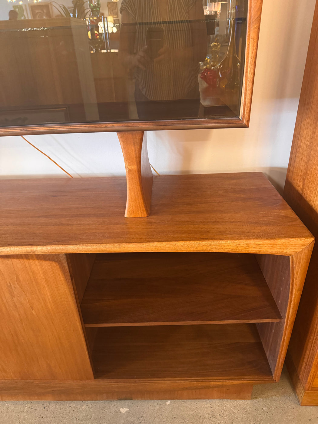 70s Danish Teak Credenza + Hutch