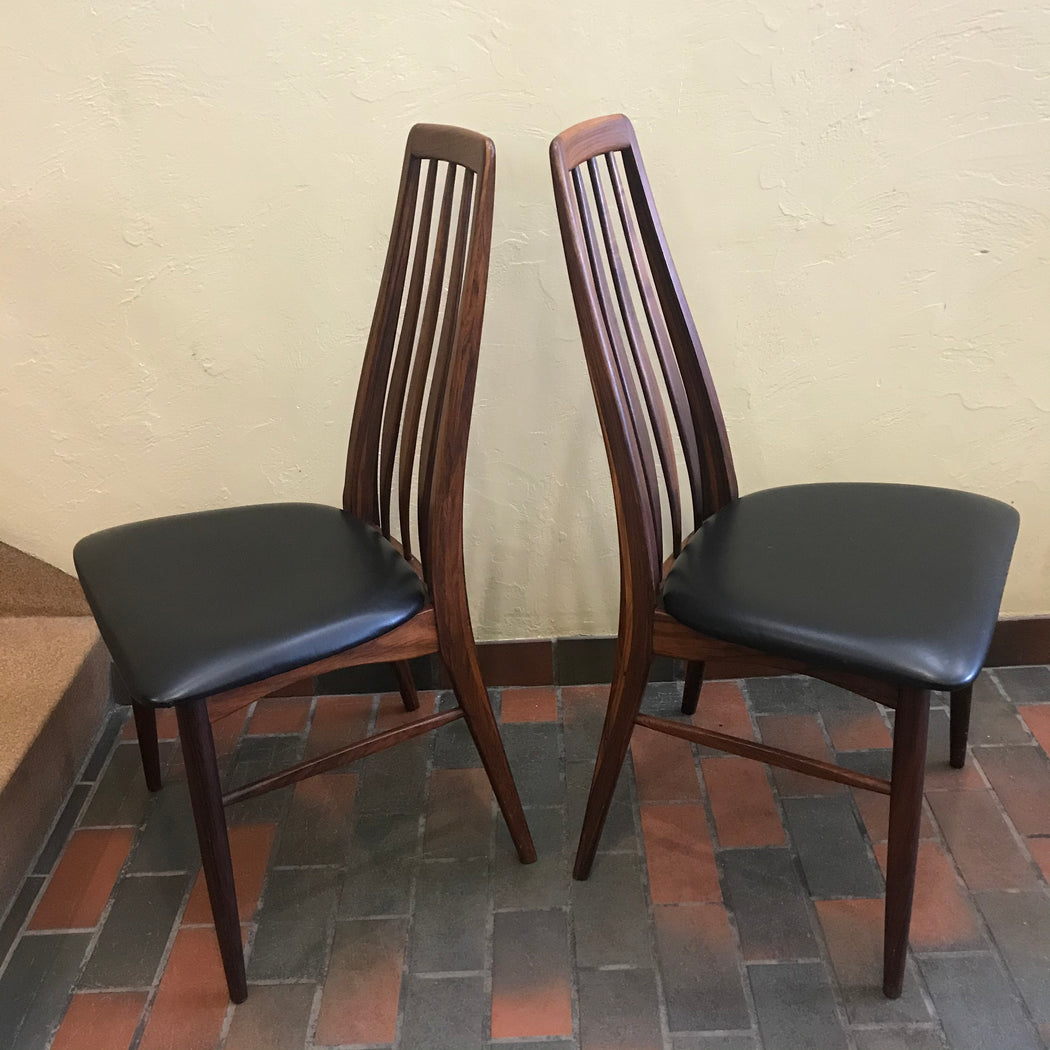 Set of Four Eva Rosewood Dining Chairs