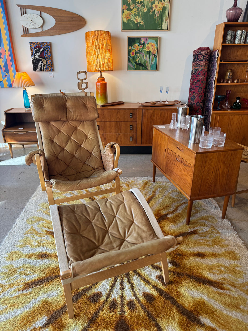 Bruno Mathsson Pernilla Chair + Ottoman
