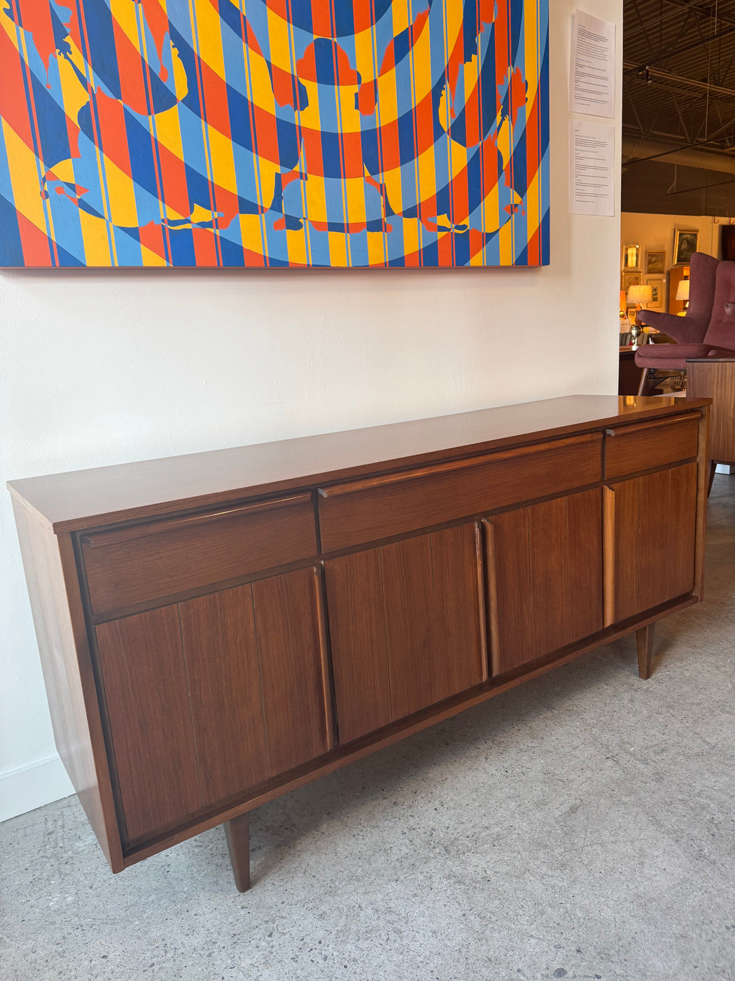 Vintage Walnut Credenza