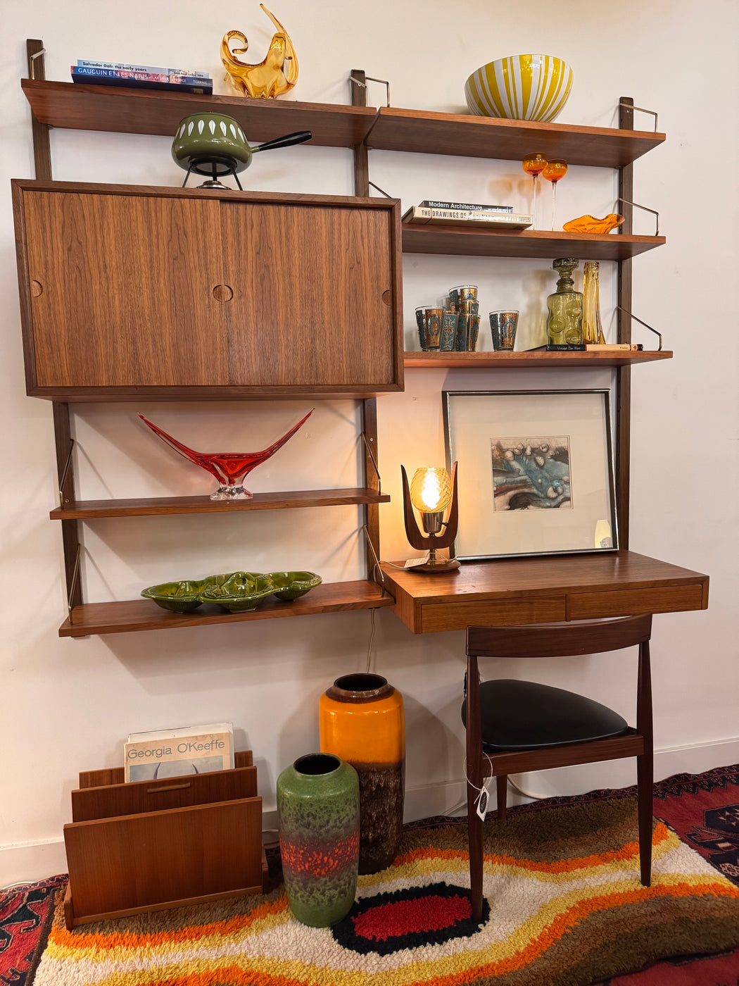 Danish Walnut Wall Unit