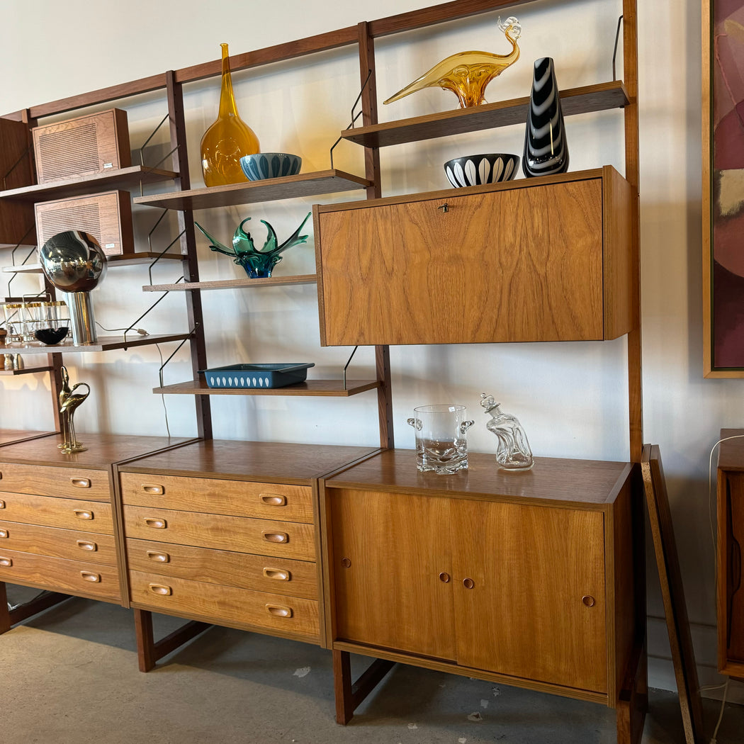 SOLD • PS Systems Teak Wall Unit