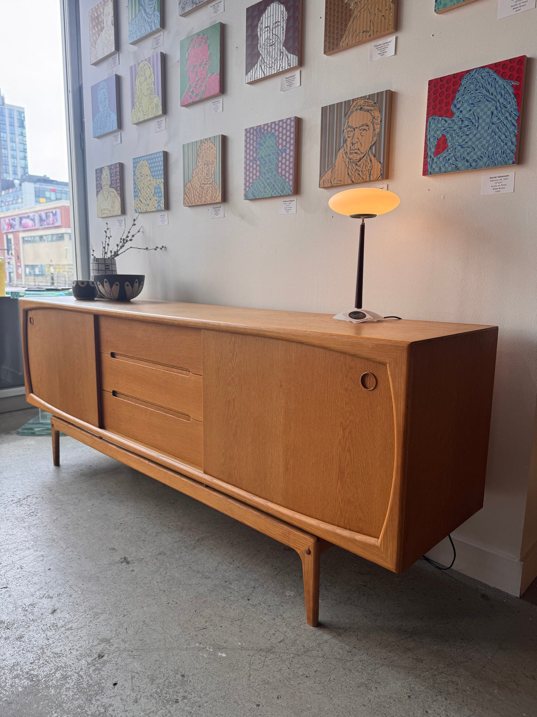 Danish Oak Atomic Credenza