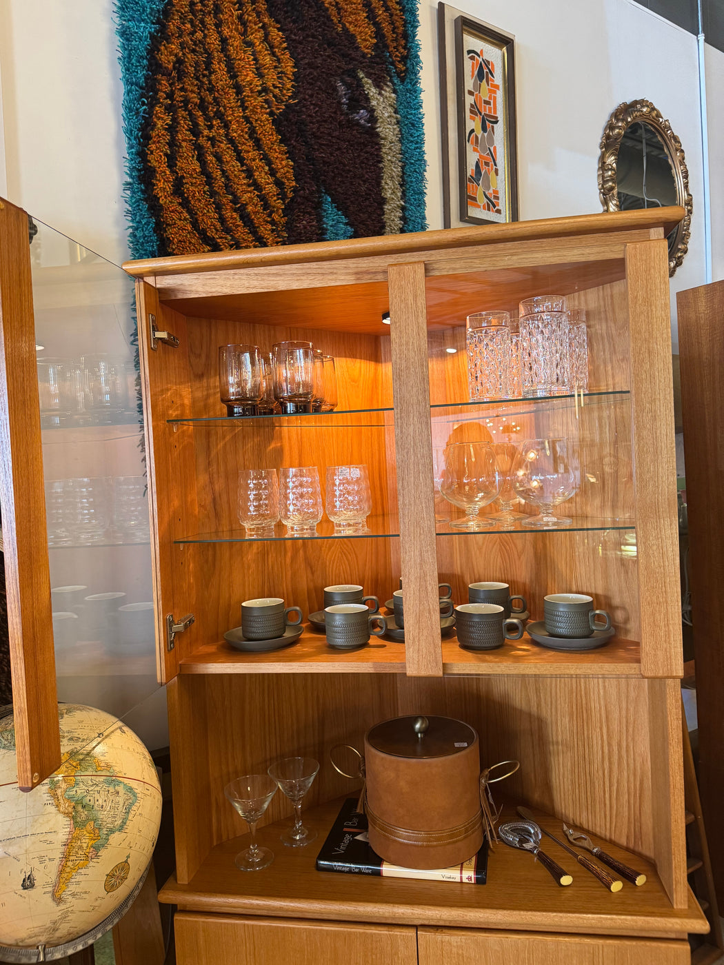 Teak Corner Cabinet