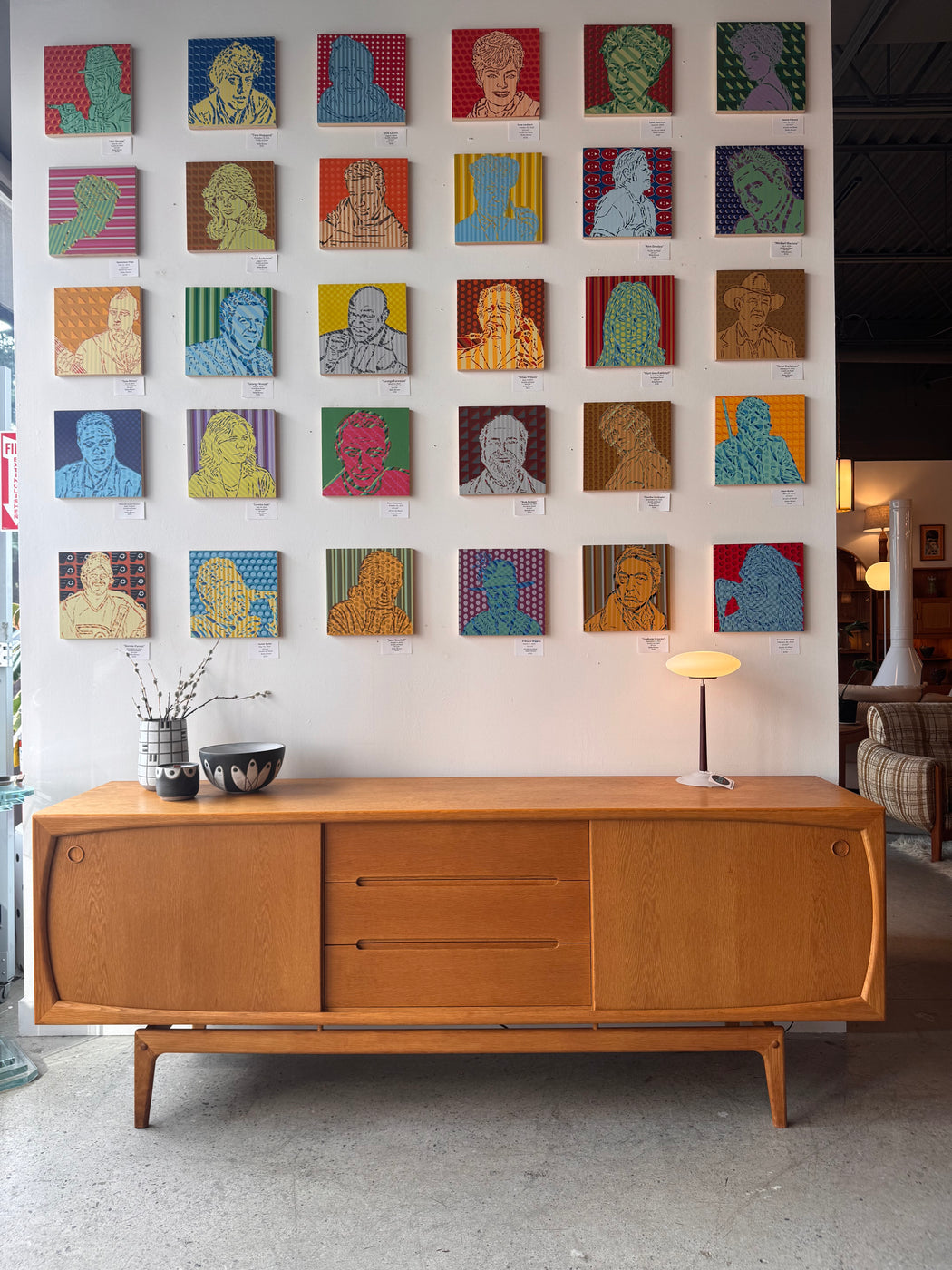 Danish Oak Atomic Credenza