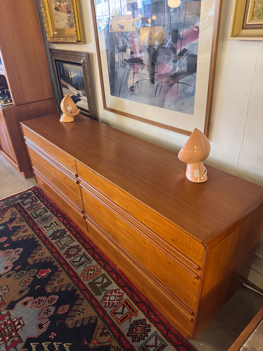 Danish Teak 8 Drawer Dresser