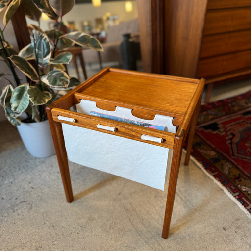 Teak Magazine Rack Table