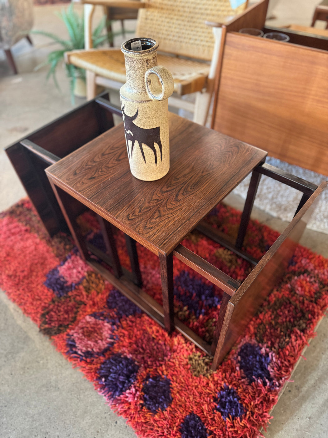 Nesting Rosewood Cube Tables by Kai Kristiansen