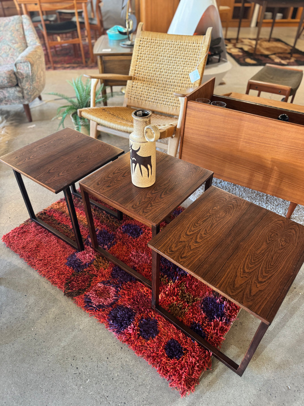 Nesting Rosewood Cube Tables by Kai Kristiansen