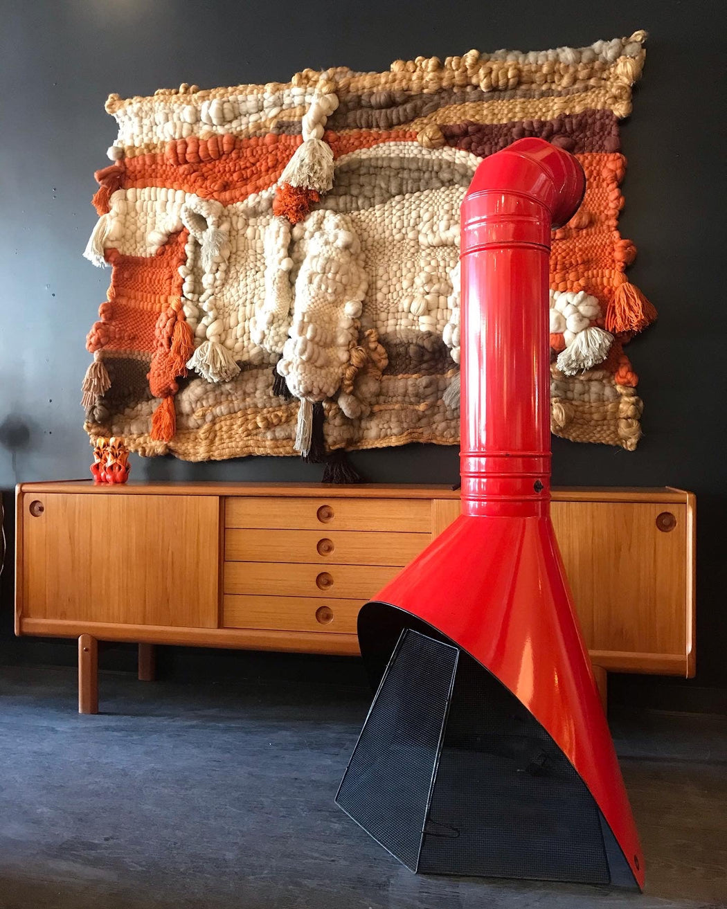 Vintage 1960s Fireplace