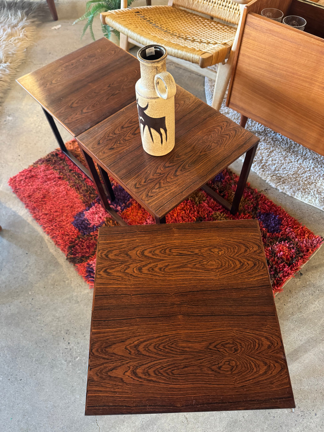 Nesting Rosewood Cube Tables by Kai Kristiansen