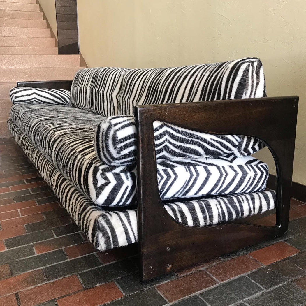 SALE • Vintage Zebra Couch + Chair