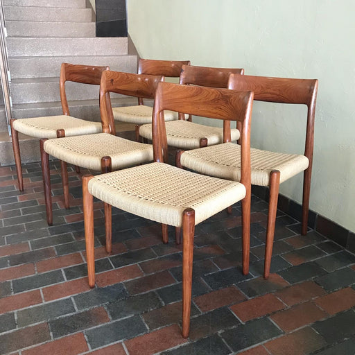 Set of 6 Rosewood Moller Chairs