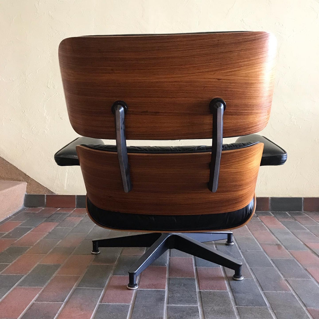 Authentic 1977 Rosewood Eames Lounger + Ottoman