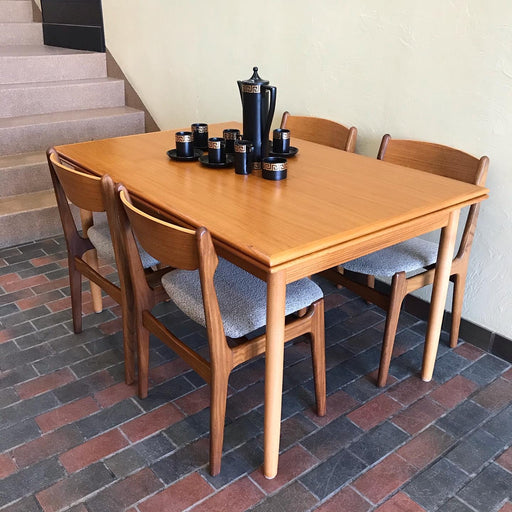 SOLD • Teak Slide Leaf Dining Table