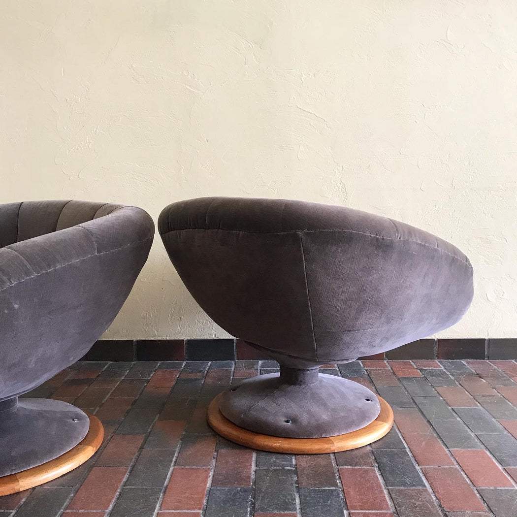 SOLD • R. Huber Swivel Tub Chairs