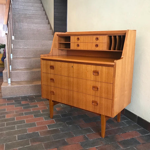 SOLD • Swedish Teak Secretary Desk