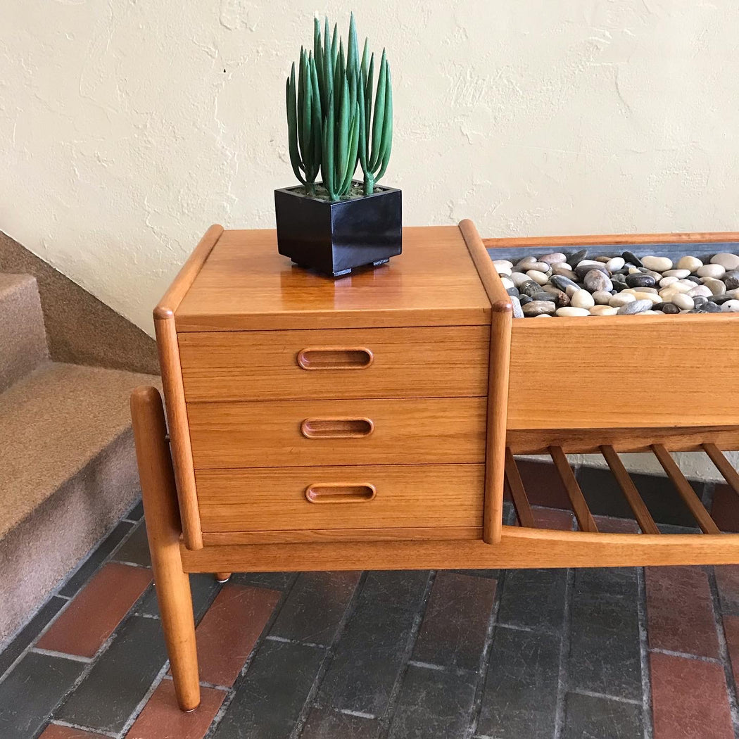 SOLD • Danish Teak Planter Box Table