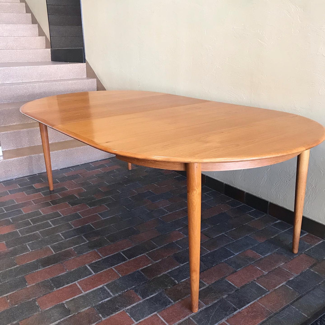 SOLD • Teak Dining Table with 3 Leafs
